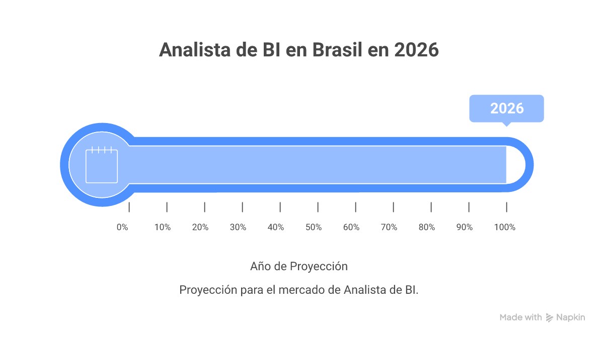 Infográfico mostrando as 5 etapas do trabalho de um analista de BI: Requisitos, Coleta de Dados, Modelagem, Visualização e Análise de Insights.