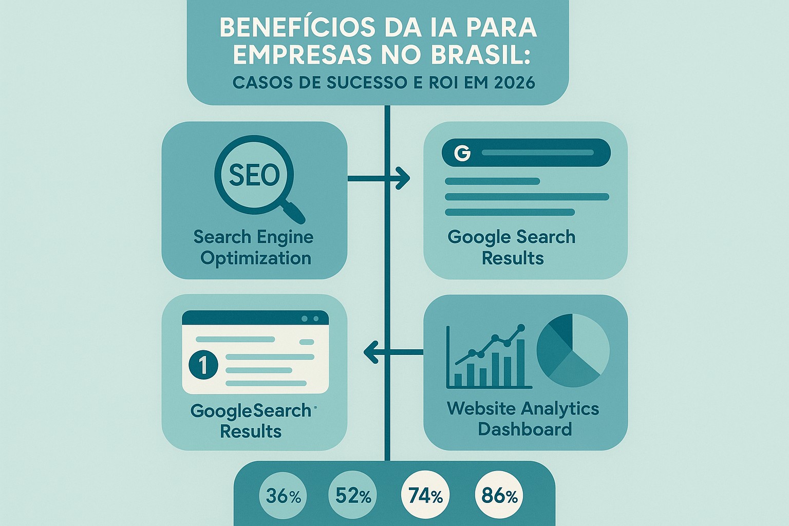 Infografia: Benefícios da IA para Empresas no Brasil: Casos de Sucesso e ROI em 2026