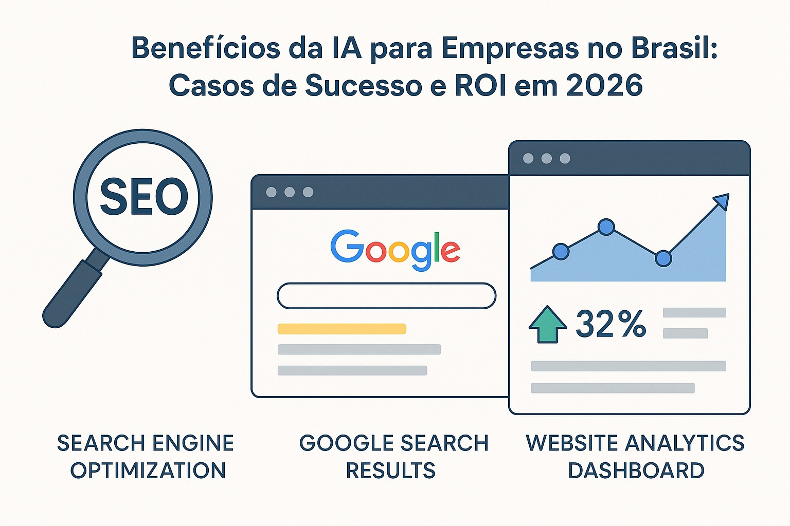 Gráfico de ROI da IA em empresas brasileiras: retorno sobre investimento por setor e tamanho de empresa