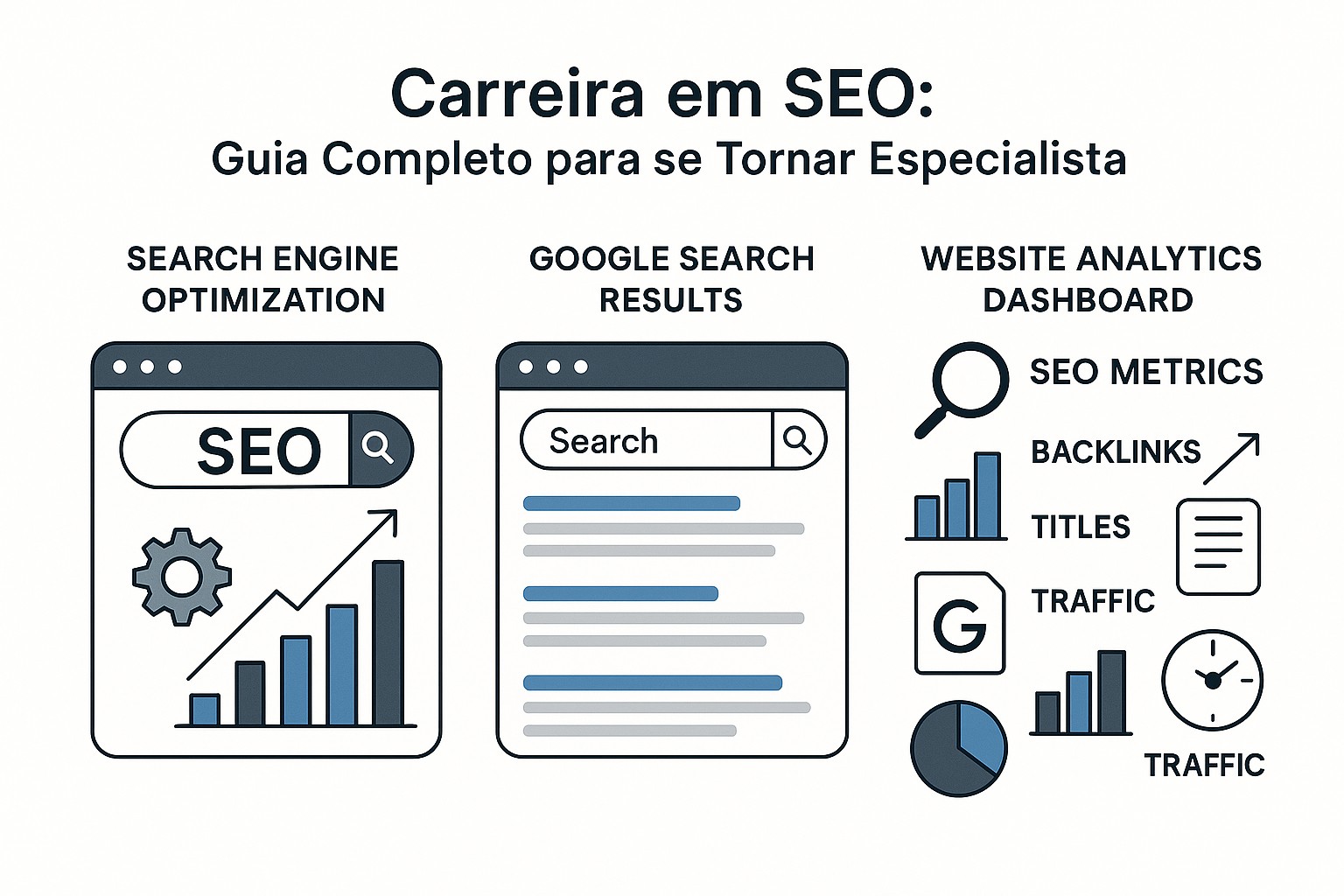 Mapa de carreira em SEO: funções desde júnior até diretor, habilidades essenciais e progressão profissional