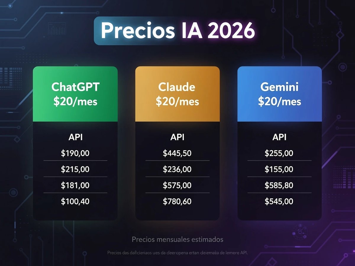 Preços IA 2026: ChatGPT $20/mês, Claude $20/mês, Gemini $20/mês