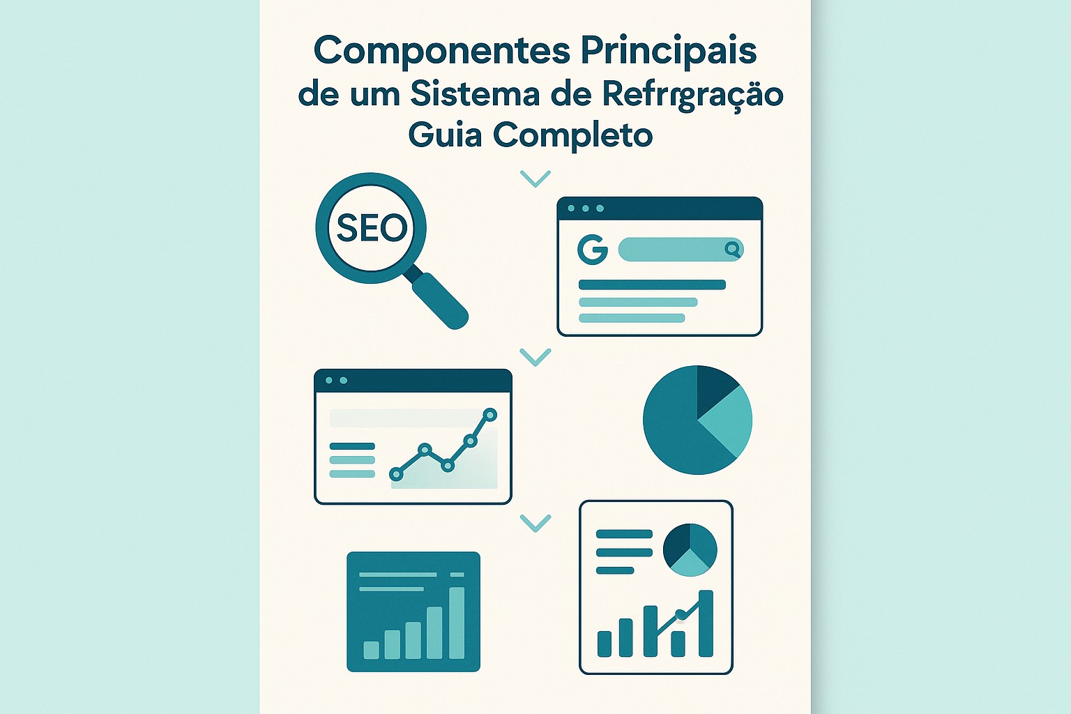 Infografía: conceitos chave de Componentes Principais de um Sistema de Refrigeração: Guia Completo