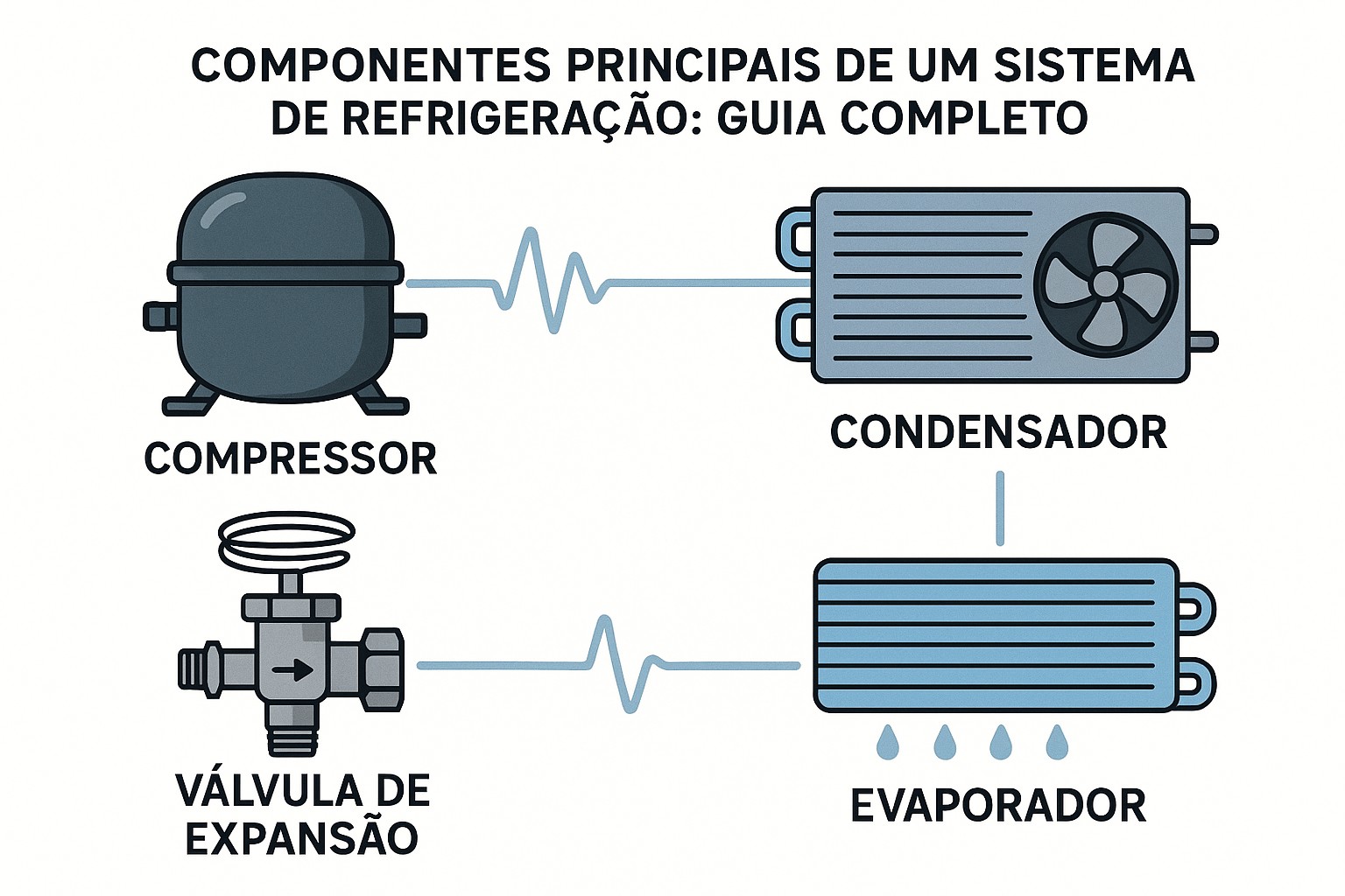 Diagrama sobre componentes principais refrigeracao