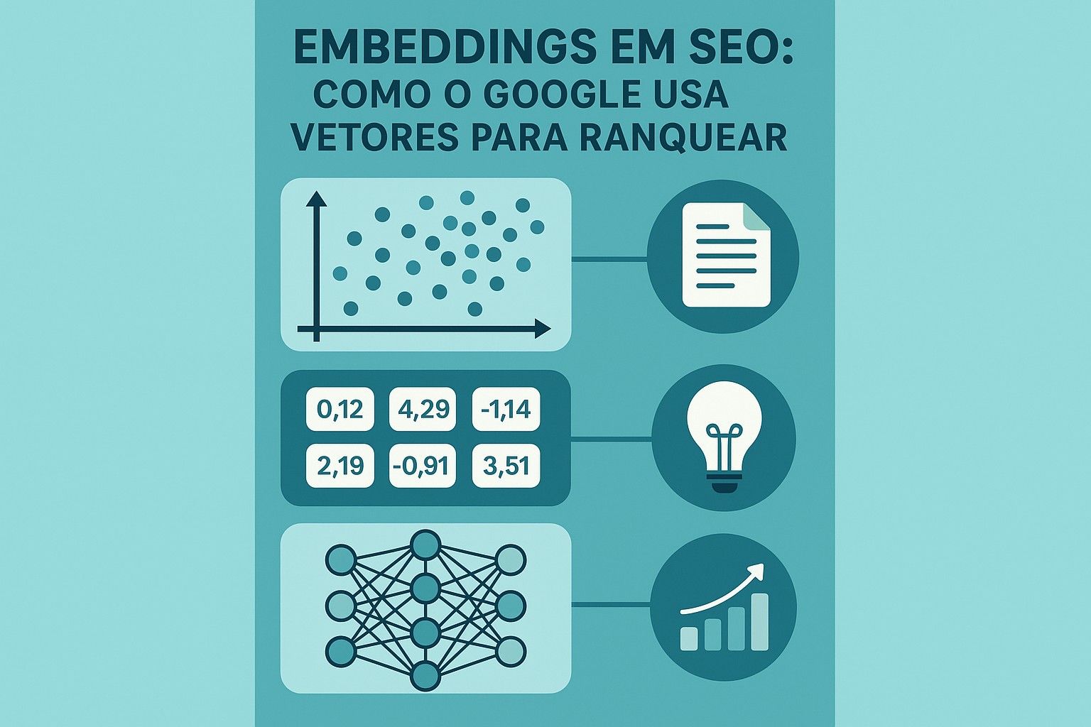Infografía: embeddings seo vetores
