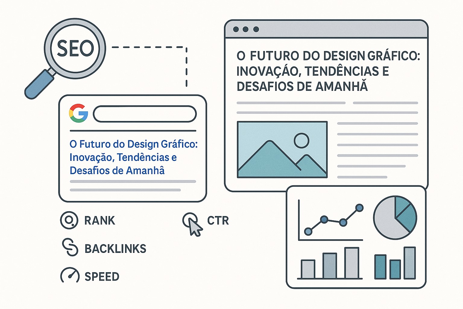 Ilustración sobre futuro design grafico inovacao desafios