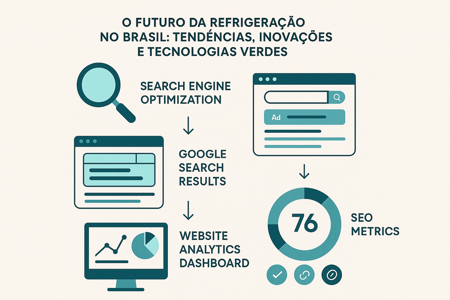 Infografía: conceitos chave de O Futuro da Refrigeração no Brasil: Tendências, Inovações e Tecnologias Verdes