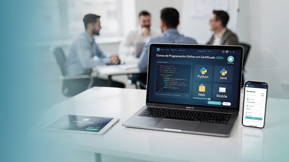 Programador aprendendo cursos de programação online em laptop