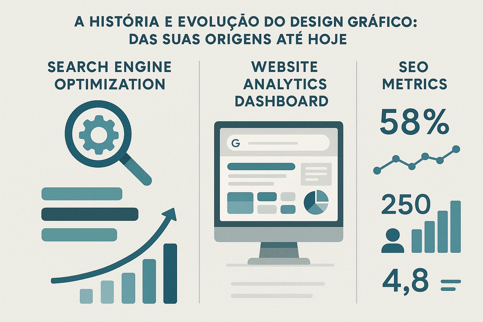 Infografía: conceitos chave de A História e Evolução do Design Gráfico: Das Suas Origens até Hoje