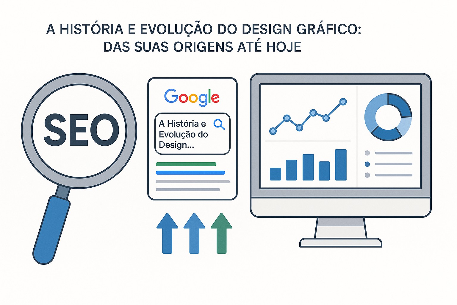Ilustración sobre historia evolucao design grafico