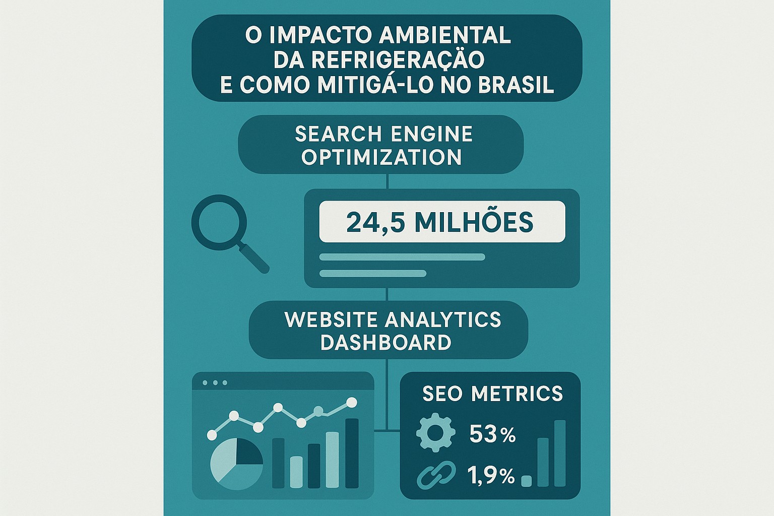 Infografía: conceitos chave de O Impacto Ambiental da Refrigeração e Como Mitigá-lo no Brasil
