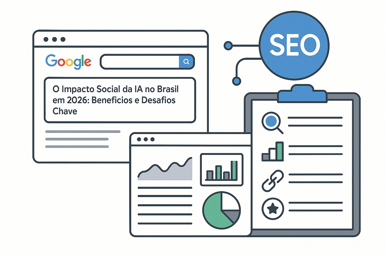 Mapa de setores sociais afetados pela IA no Brasil: educação, saúde, trabalho e acesso à tecnologia