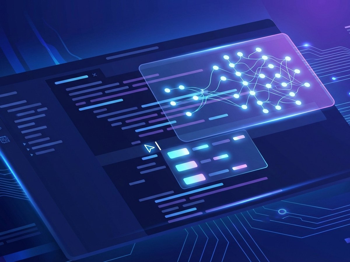 Assistente de código com IA: editor moderno com autocompletar inteligente