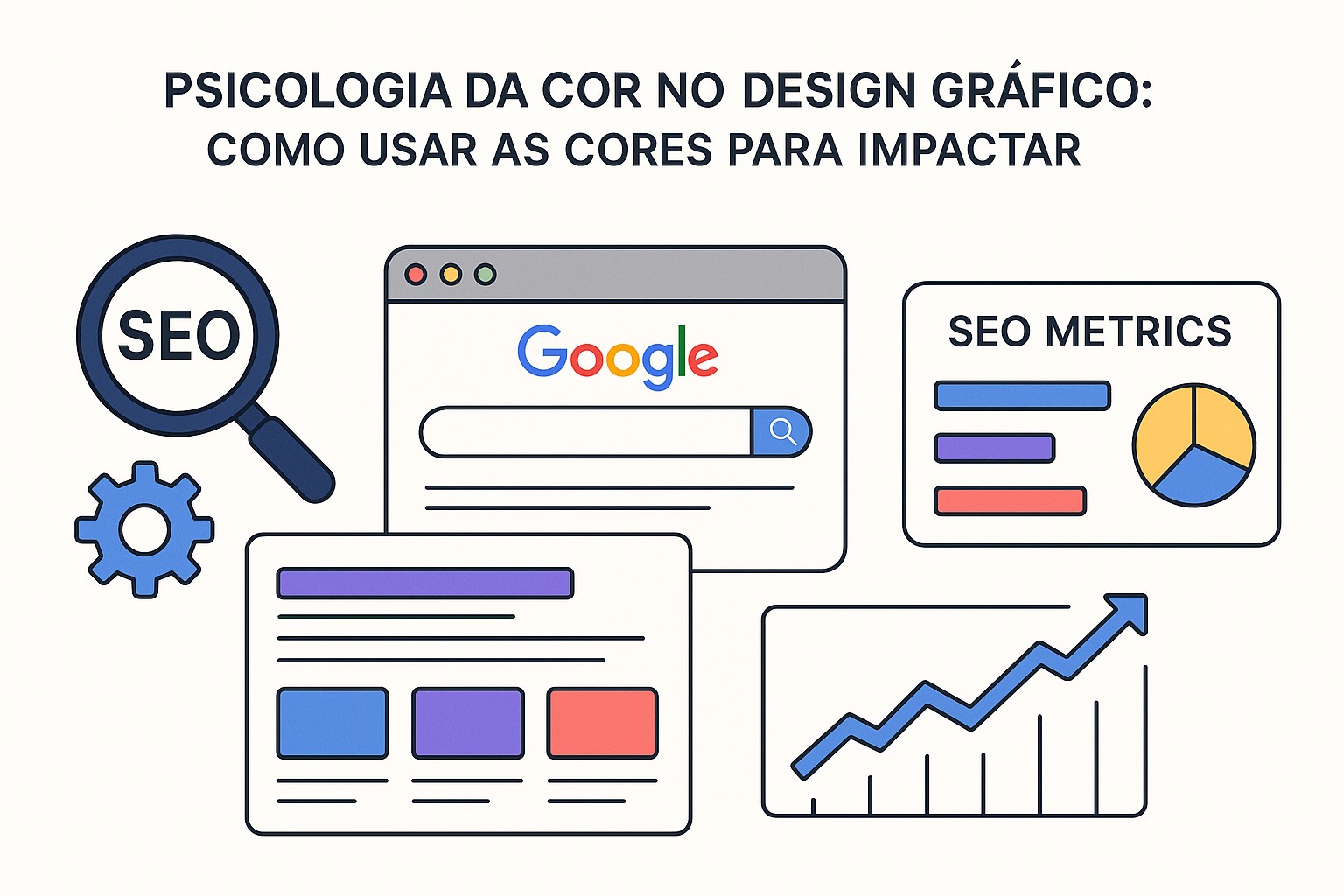 Ilustración sobre psicologia cor design grafico