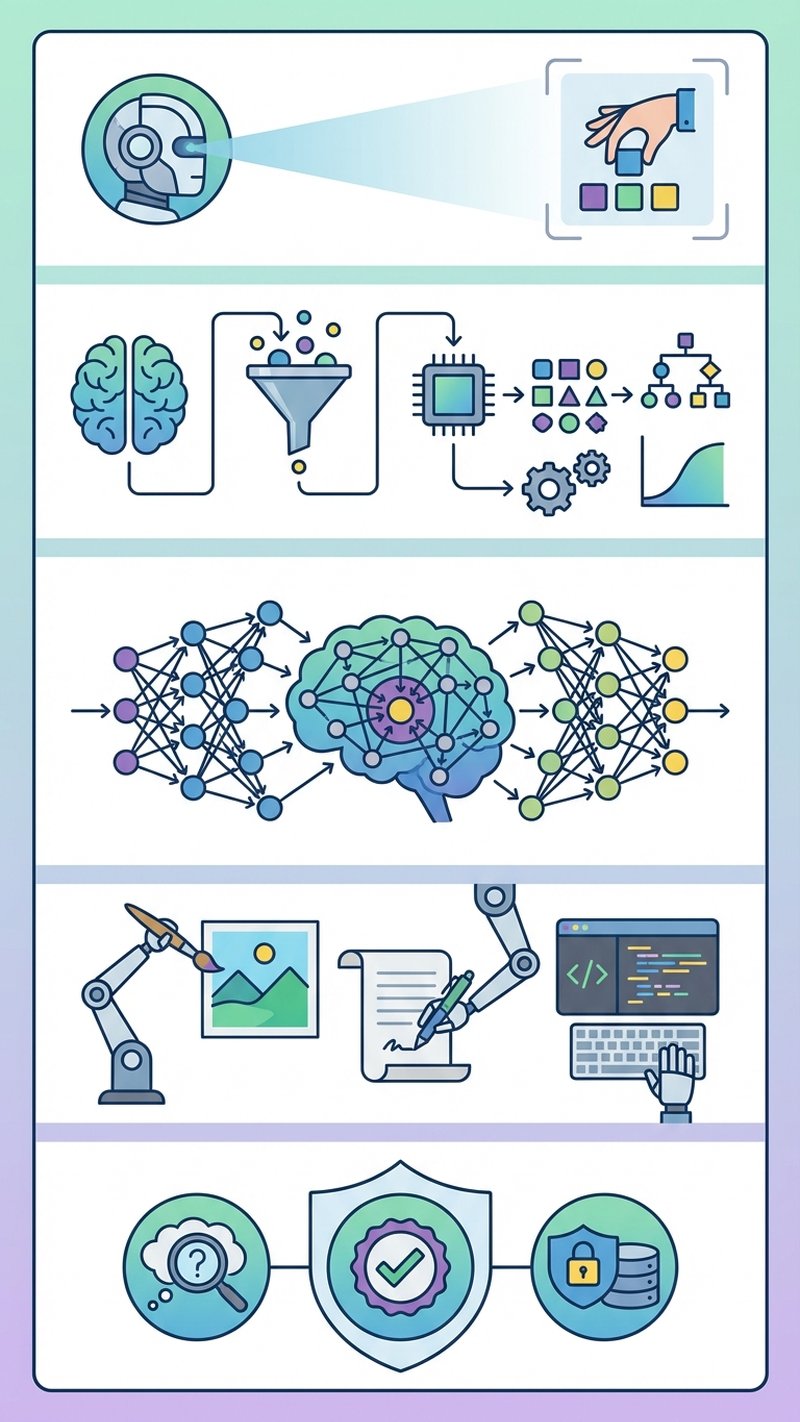 Infografia: tipos de inteligência artificial e recomendações de uso