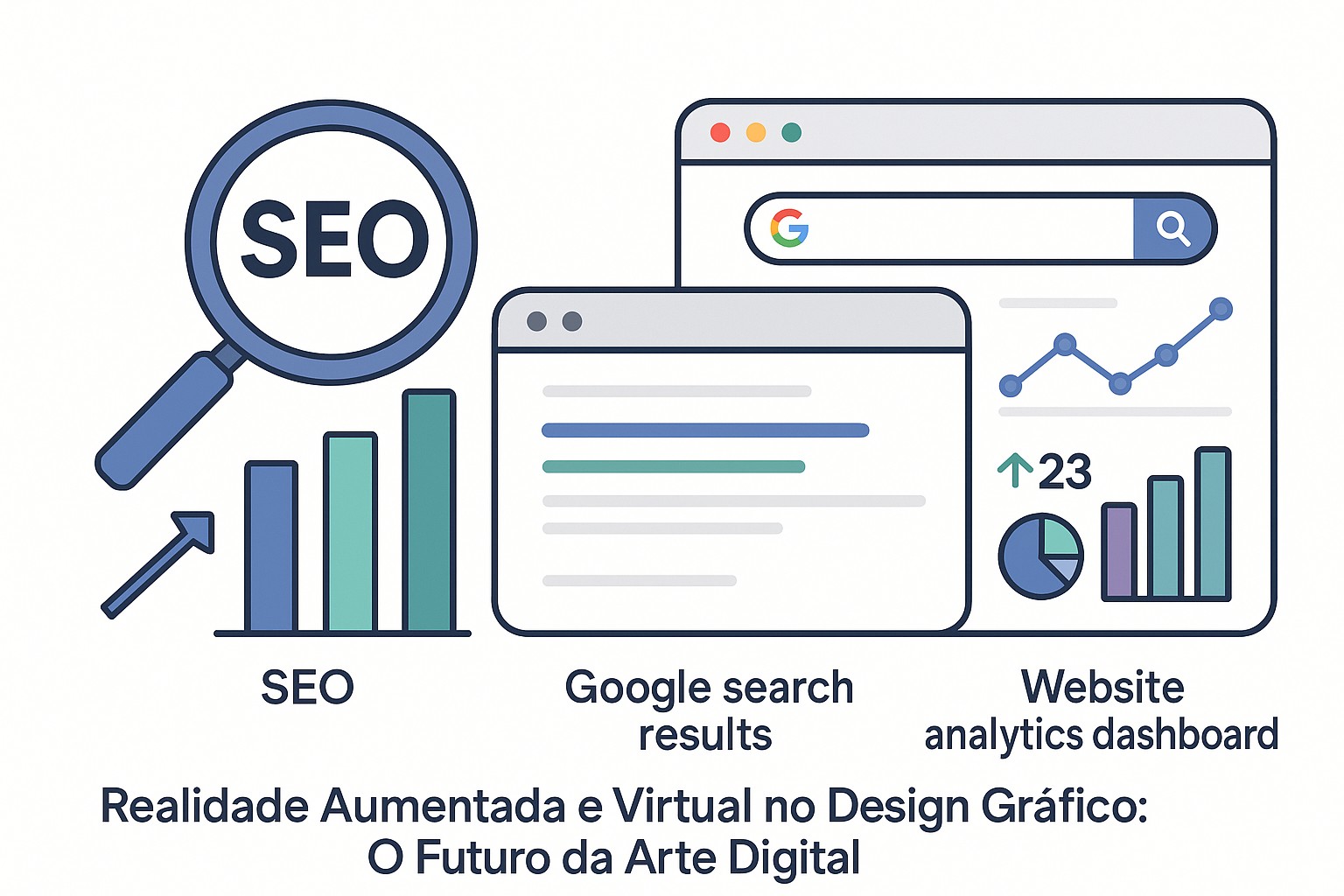Diagrama sobre realidade aumentada design grafico