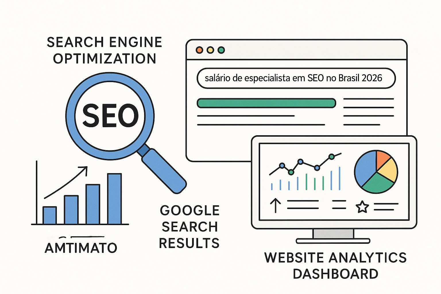 Diagrama sobre salario especialista seo brasil