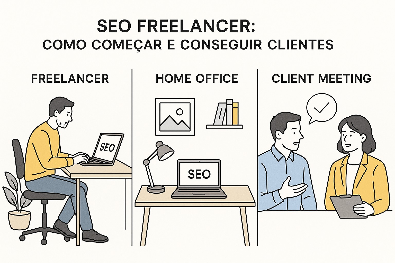 Comparativo de modelos de negócio para SEO freelancer: por projeto, retainer mensal e agência individual