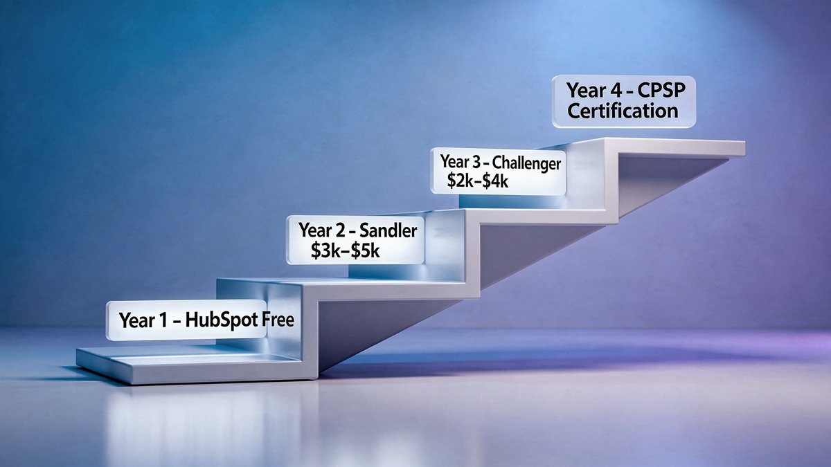 Linha do tempo de certificações para técnico em vendas