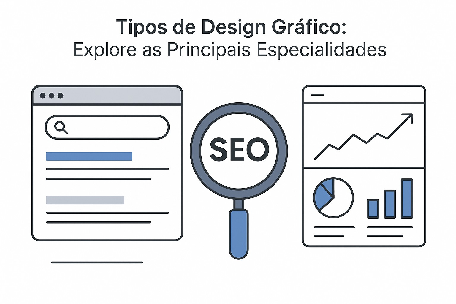 Ilustración sobre tipos especialidades design grafico