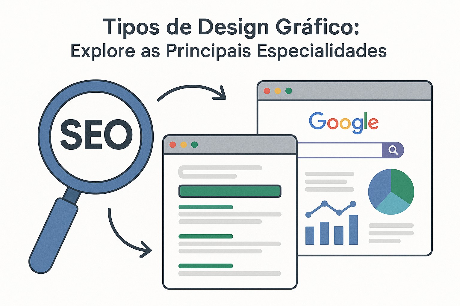 Diagrama sobre tipos especialidades design grafico