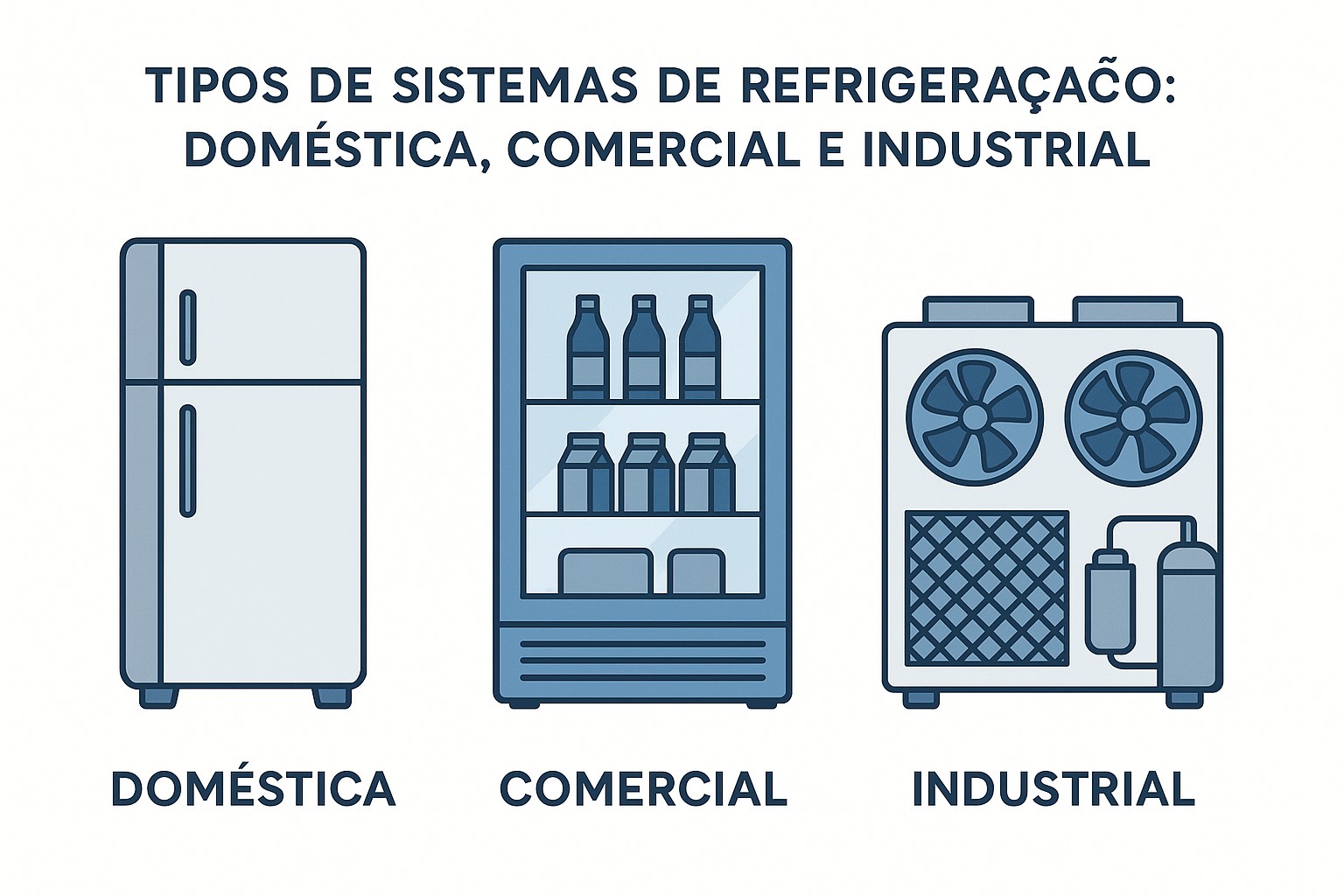 Ilustración sobre tipos sistemas refrigeracao br